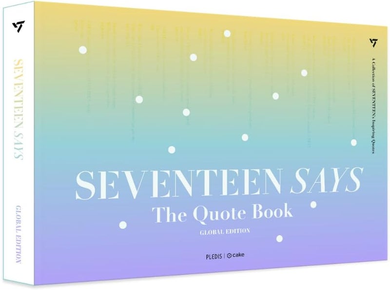CAKE Seventeen SAYS Global Edition, 150+ Quotes from Seventeen, Handwritten Messages from Seventeen, High-Quality Photobook, Seventeen Merch, Gift Idea for Kpop Fans, Gift for Carat - Image 1